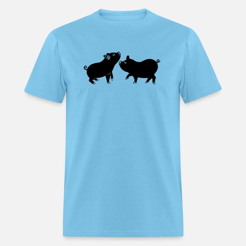 Pig emblem of two pigs