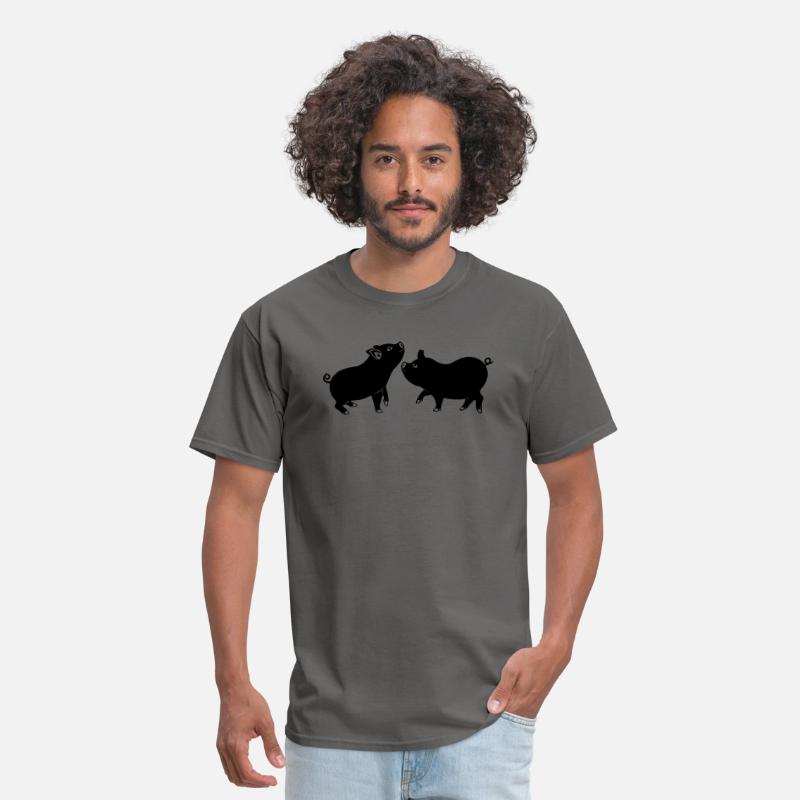 Pig emblem of two pigs