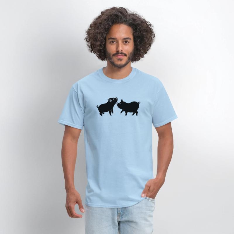 Pig emblem of two pigs