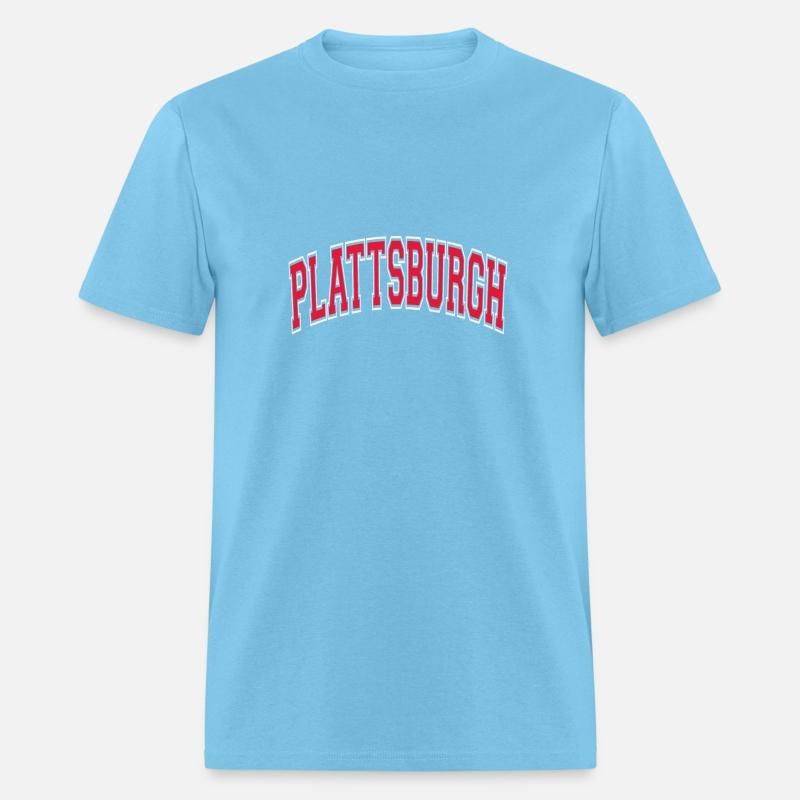 Plattsburgh Varsity Style Red Text