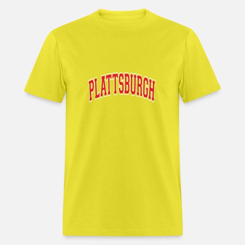 Plattsburgh Varsity Style Red Text