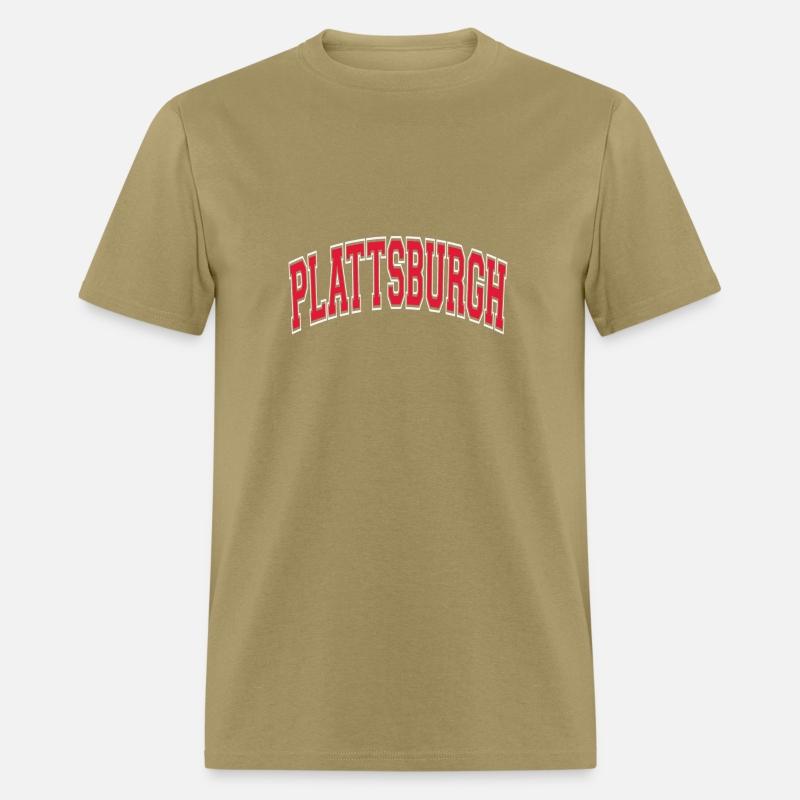 Plattsburgh Varsity Style Red Text
