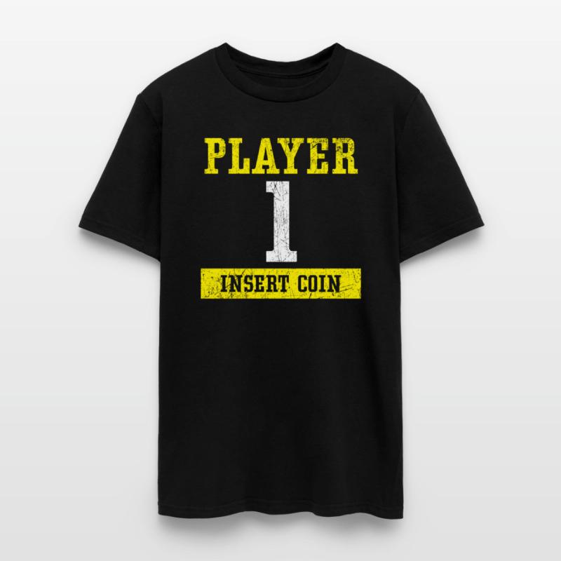Player 1 Insert Coin Arcade Video Game Gamer