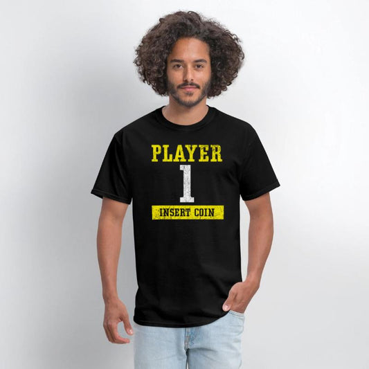 Player 1 Insert Coin Arcade Video Game Gamer