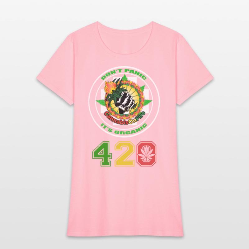 Playful 420 On Fire Organic Weed Marijuana Design