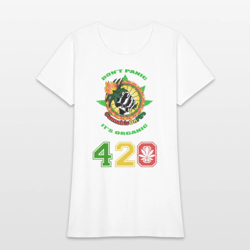Playful 420 On Fire Organic Weed Marijuana Design