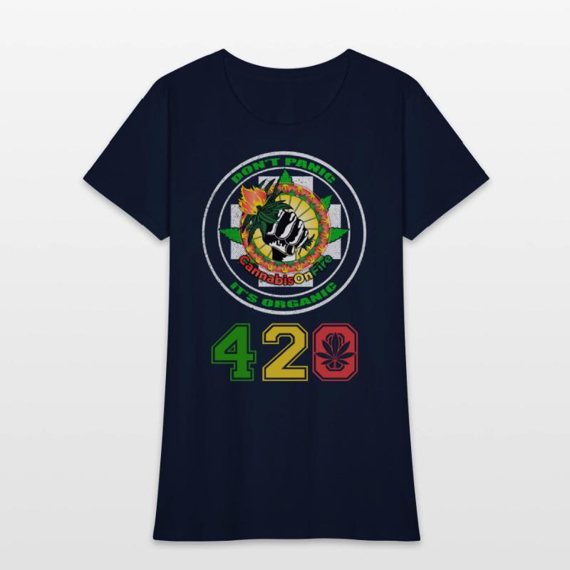 Playful 420 On Fire Organic Weed Marijuana Design