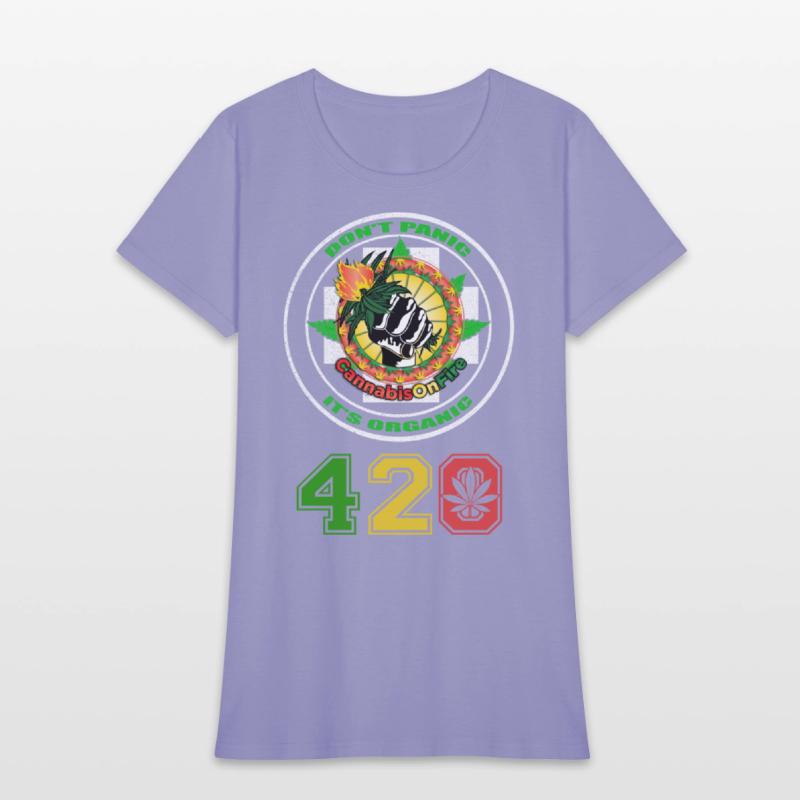 Playful 420 On Fire Organic Weed Marijuana Design