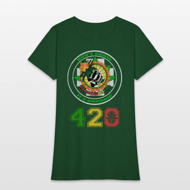 Playful 420 On Fire Organic Weed Marijuana Design