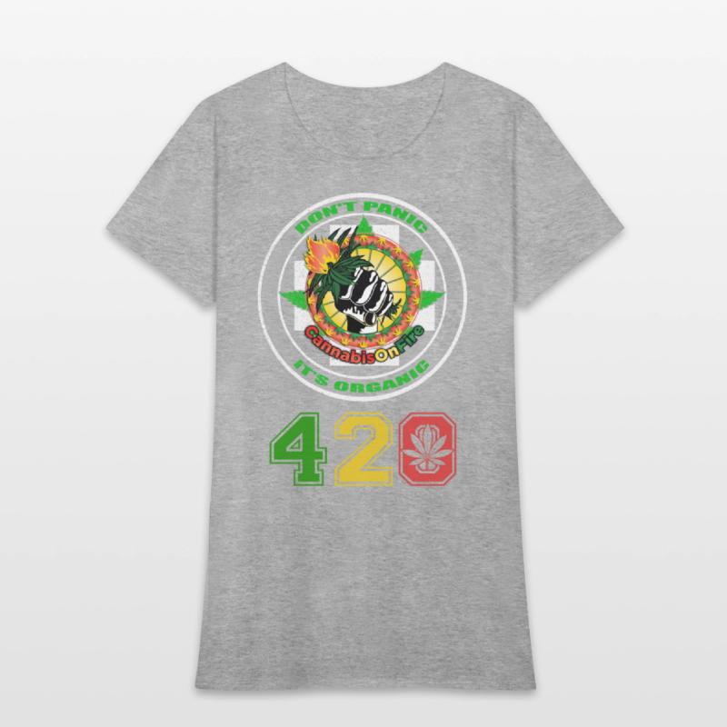 Playful 420 On Fire Organic Weed Marijuana Design
