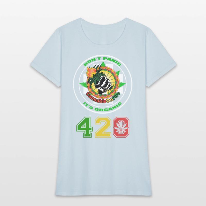 Playful 420 On Fire Organic Weed Marijuana Design