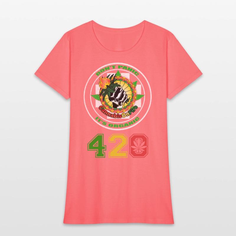 Playful 420 On Fire Organic Weed Marijuana Design