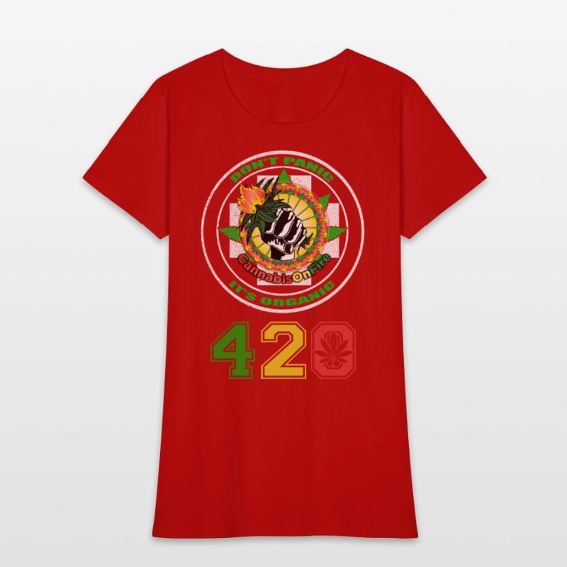 Playful 420 On Fire Organic Weed Marijuana Design