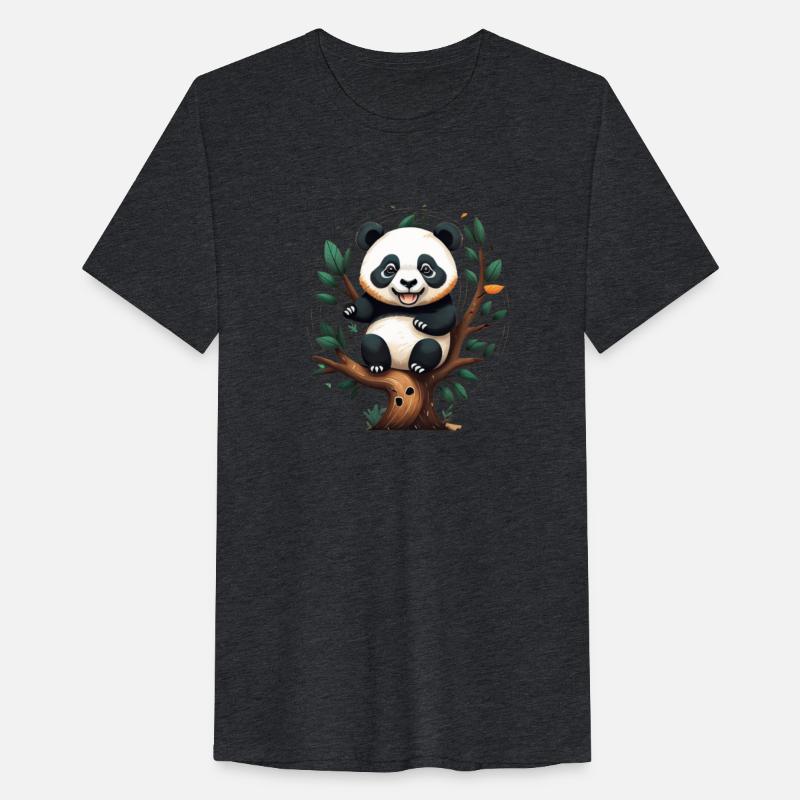 Playful Panda Climbing Tree