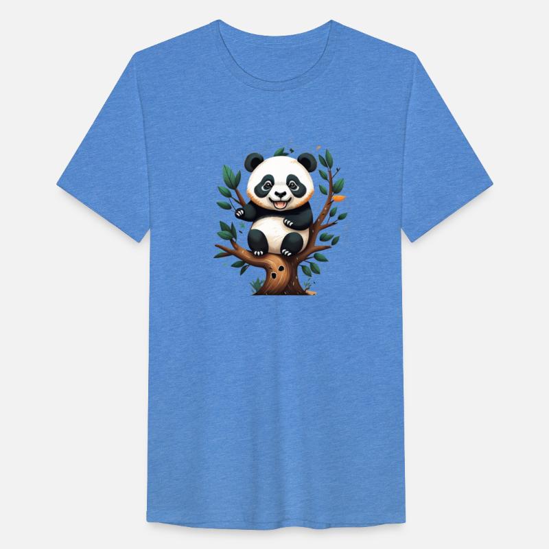 Playful Panda Climbing Tree