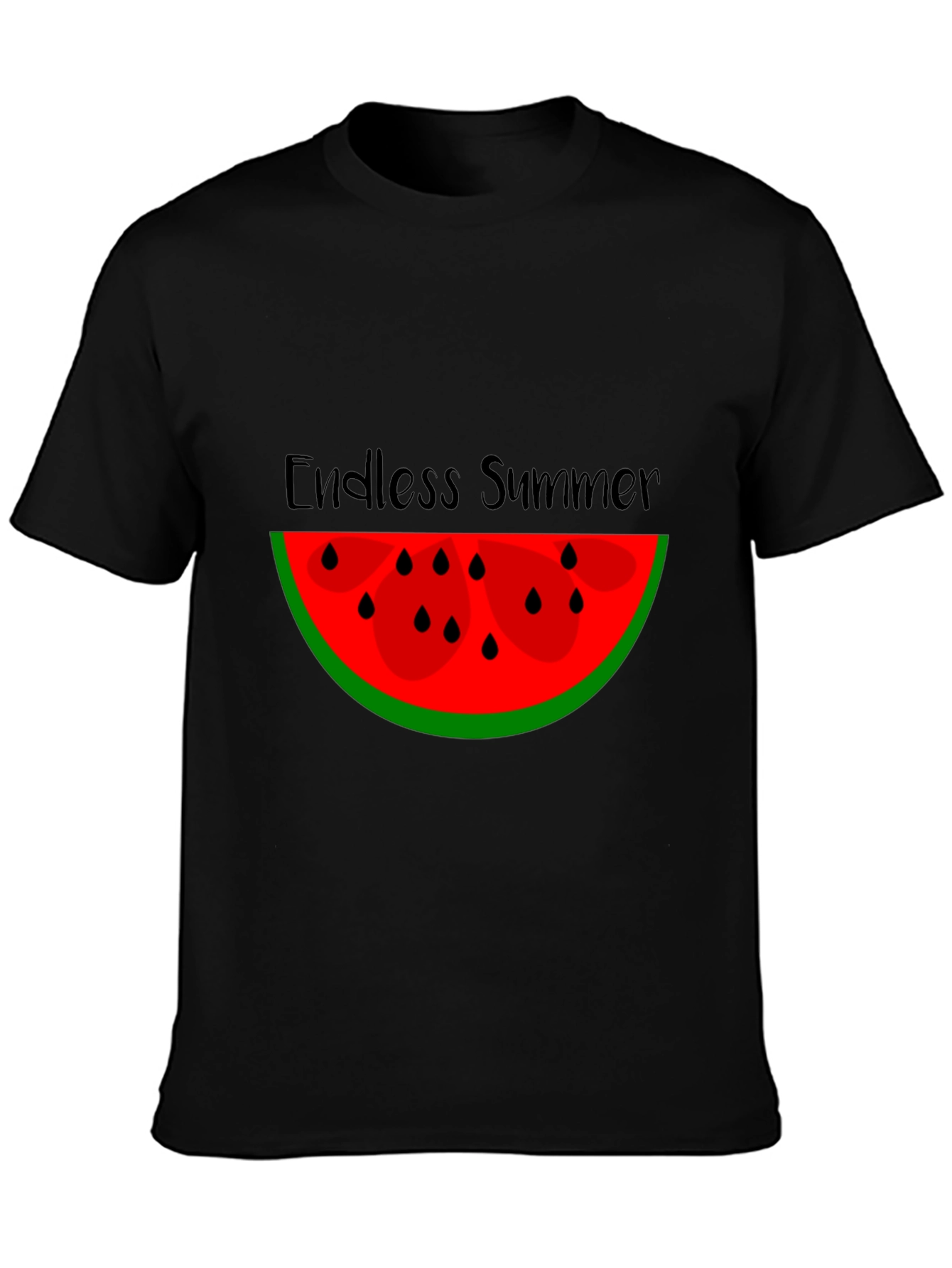 Endless Summer Watermelon Graphic Tee - Black