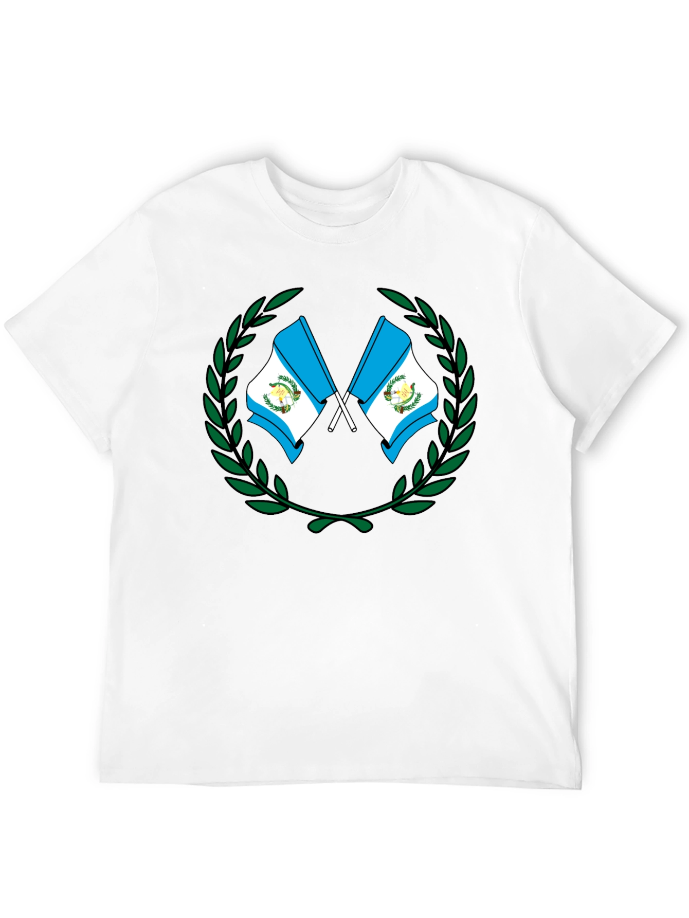 Guatemala Flag Wreath T-Shirt - Black