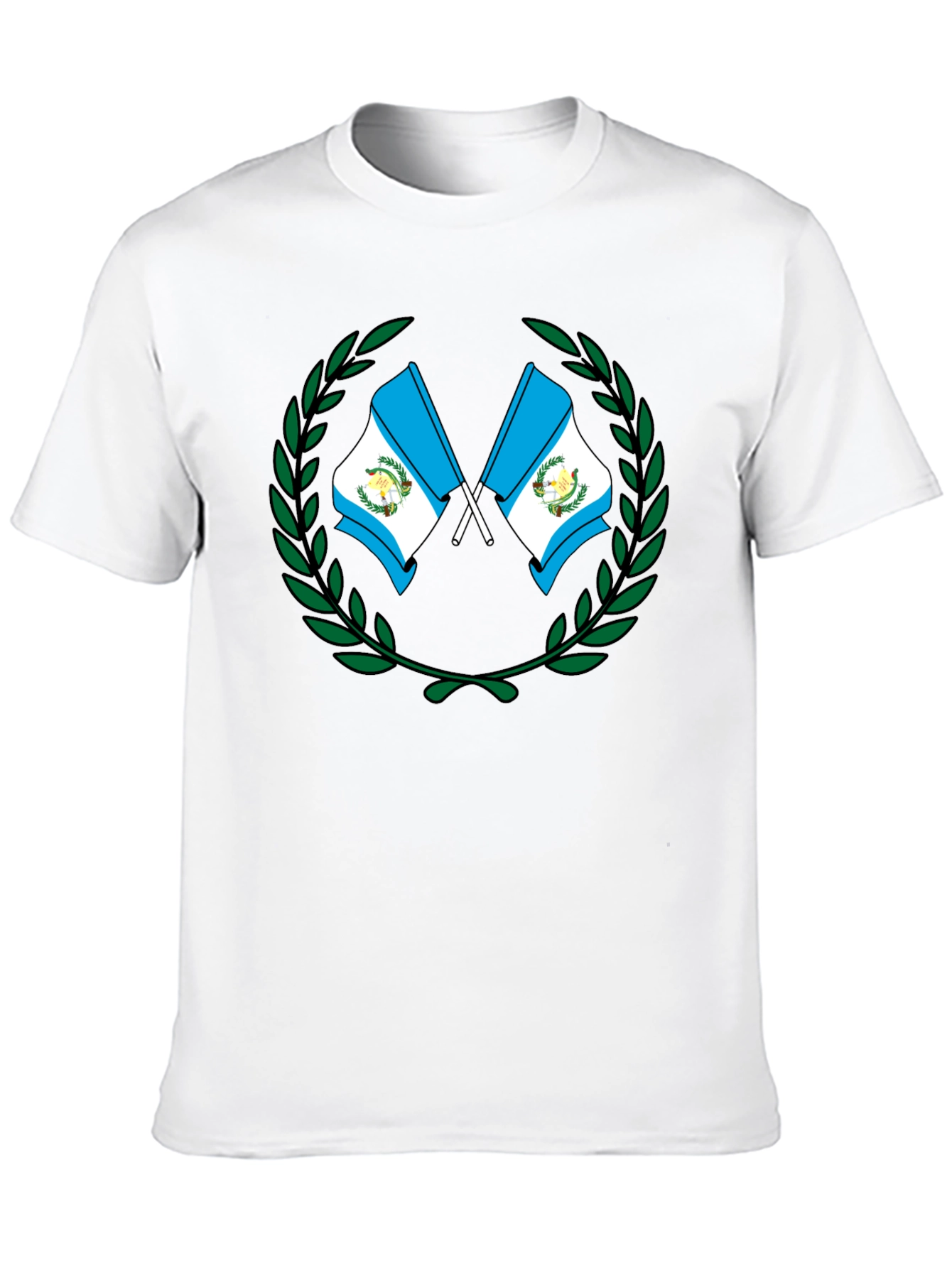 Guatemala Flag Wreath T-Shirt - Black