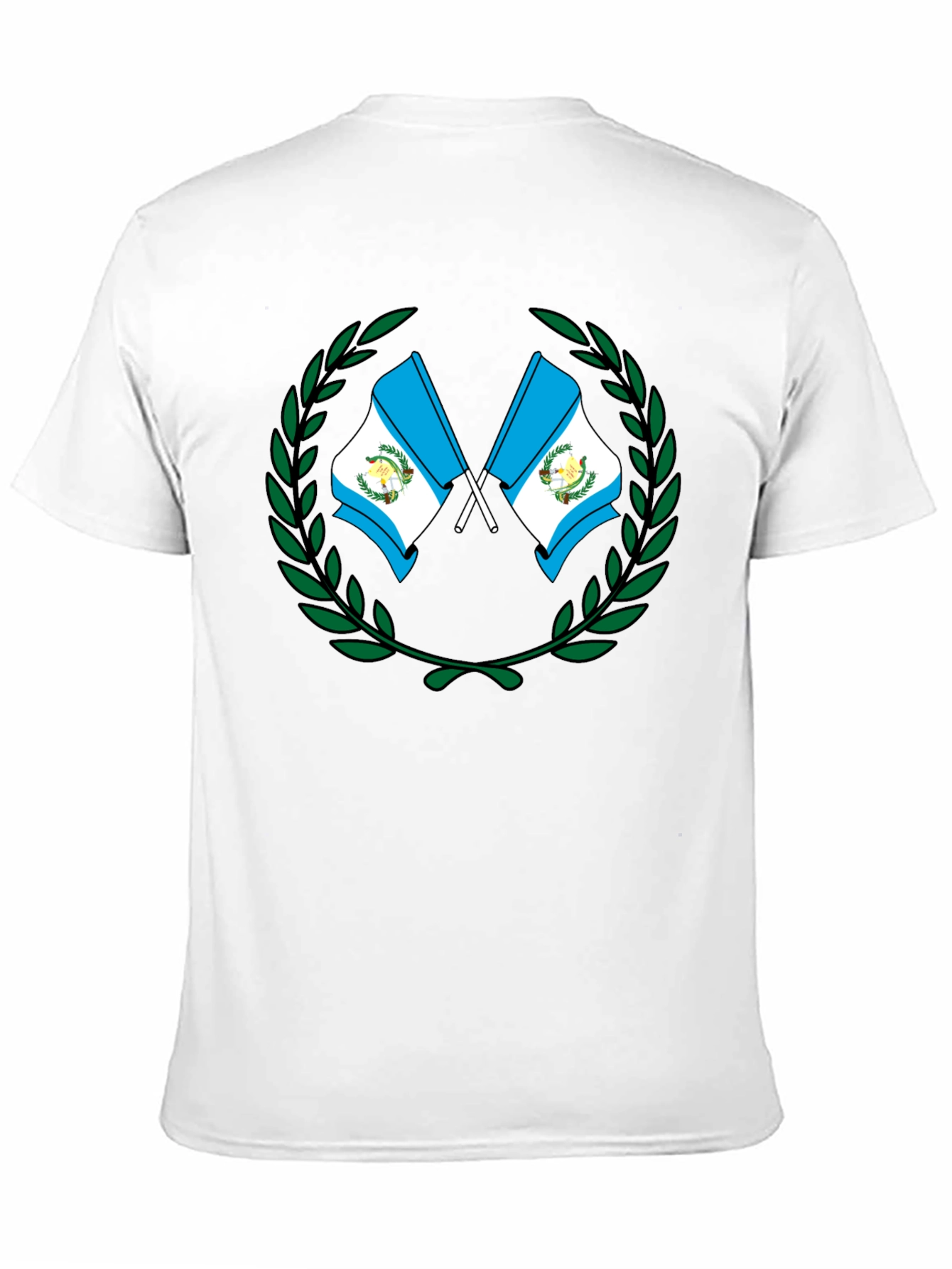 Guatemala Flag Wreath T-Shirt - Black