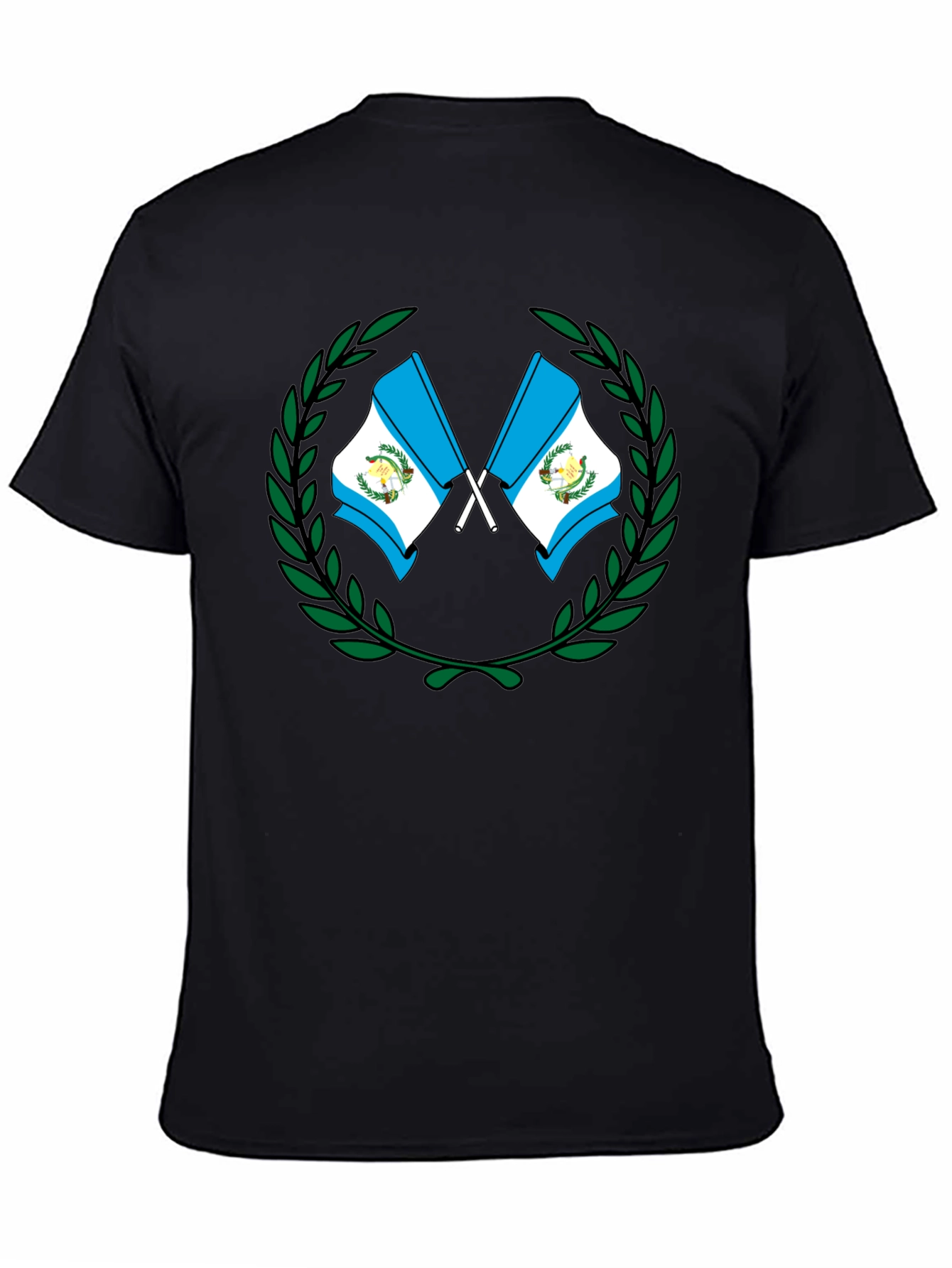 Guatemala Flag Wreath T-Shirt - Black