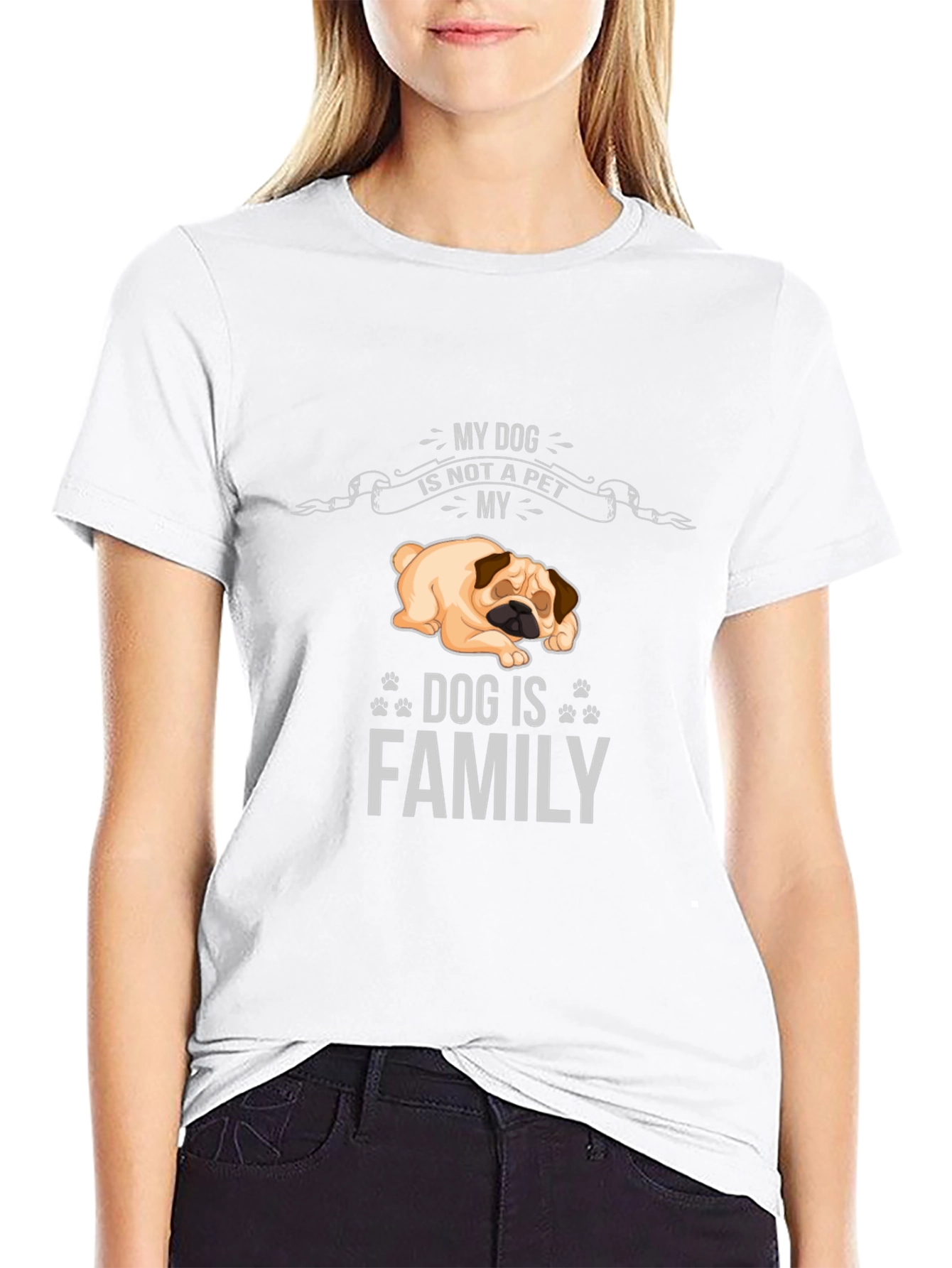 My Dog Is Family T-Shirt - Unisex Black Tee