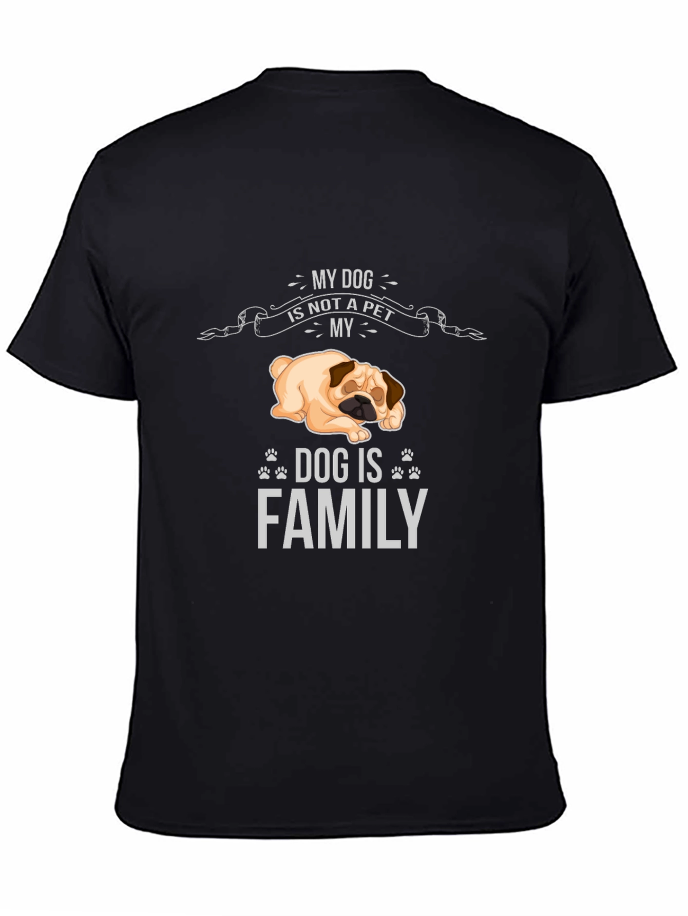 My Dog Is Family T-Shirt - Unisex Black Tee