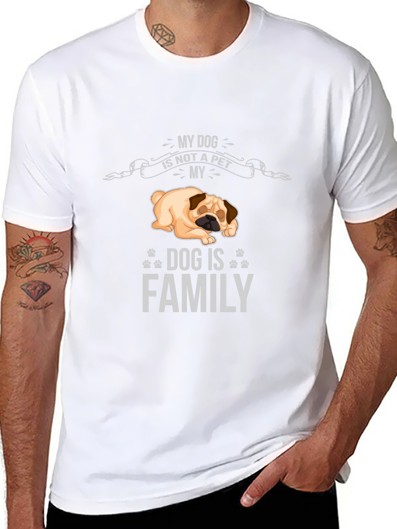 My Dog Is Family T-Shirt - Unisex Black Tee
