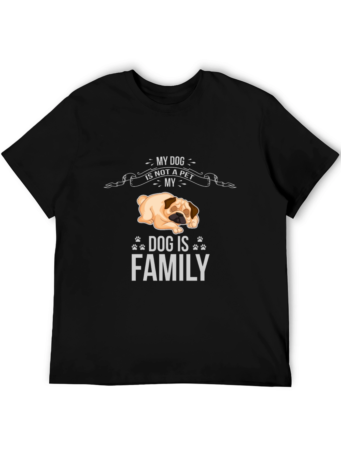 My Dog Is Family T-Shirt - Unisex Black Tee