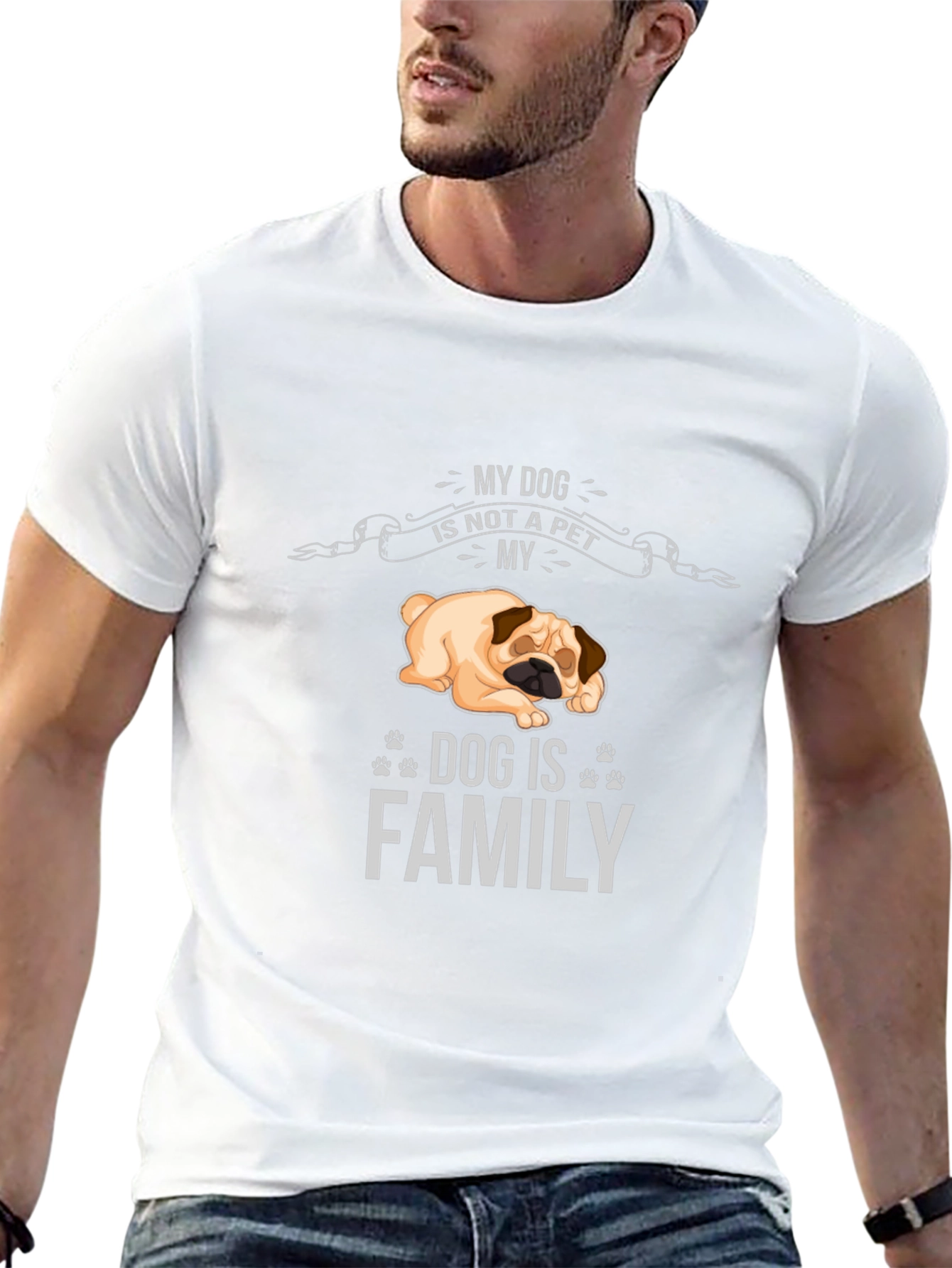 My Dog Is Family T-Shirt - Unisex Black Tee