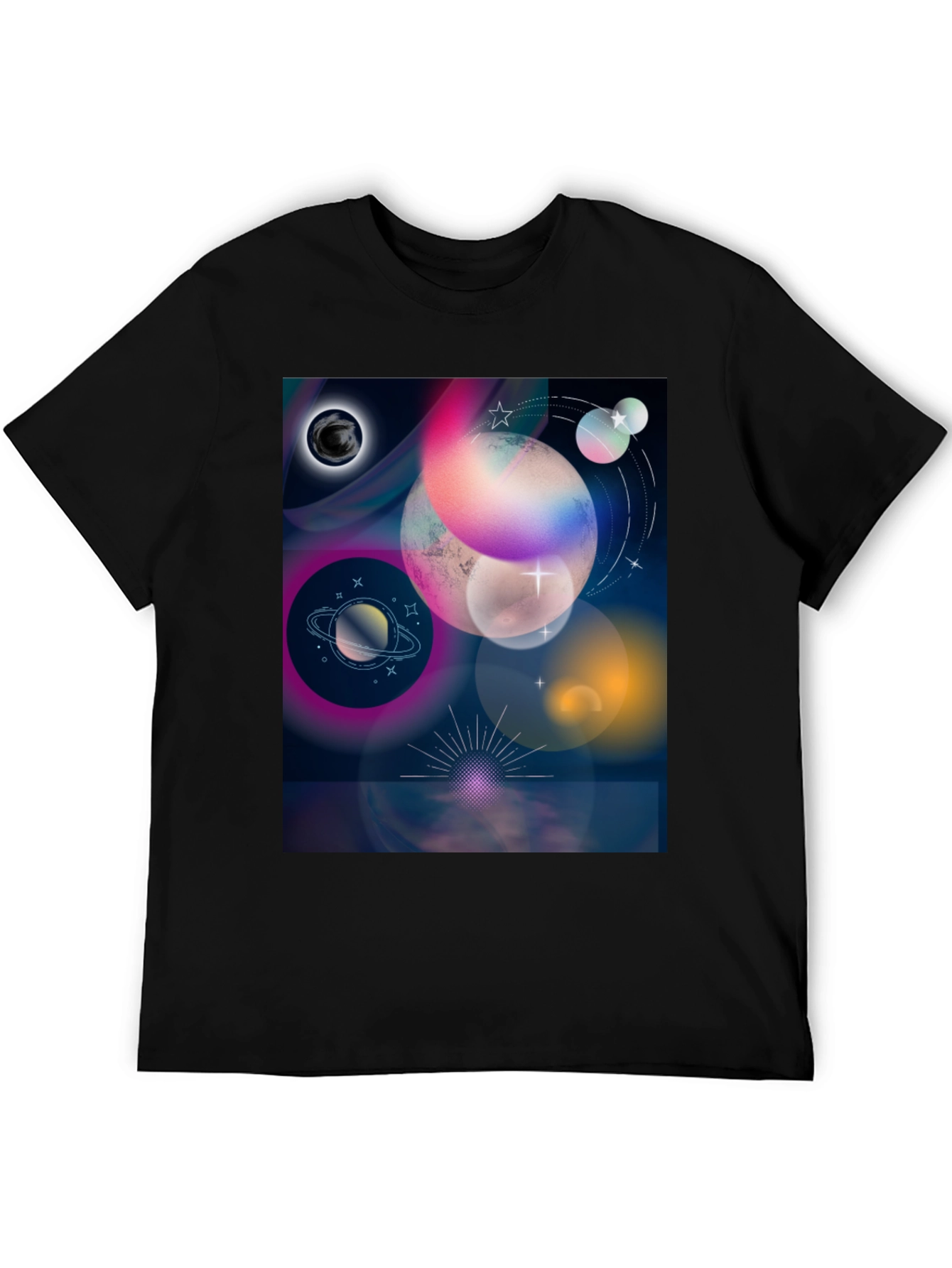 Cosmic Planets Graphic Tee - Galaxy Dream Shirt