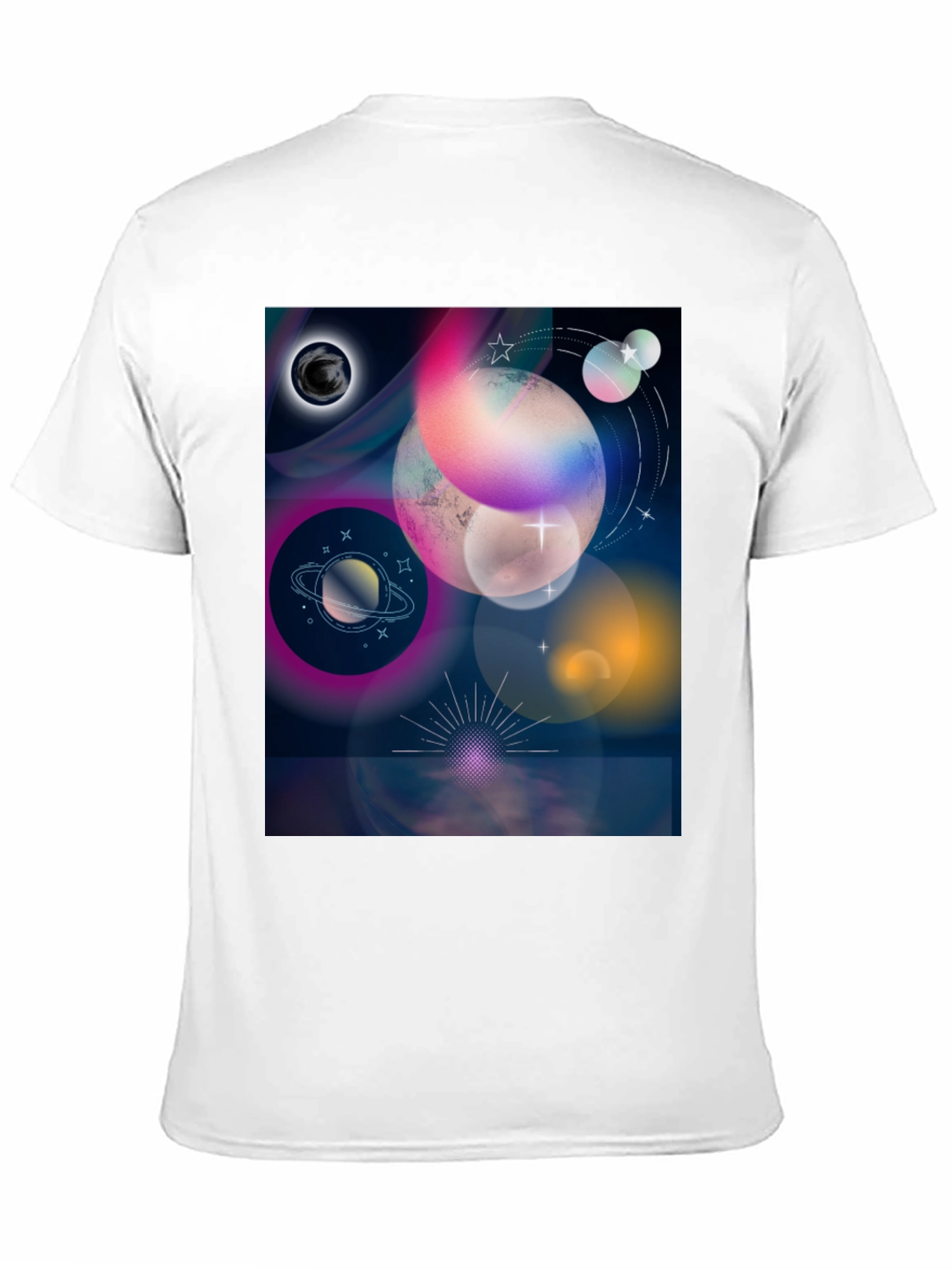 Cosmic Planets Graphic Tee - Galaxy Dream Shirt