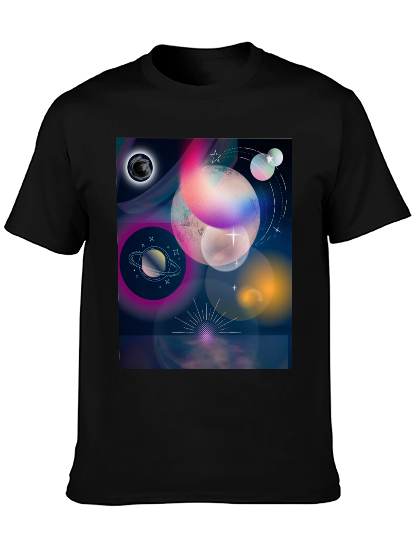 Cosmic Planets Graphic Tee - Galaxy Dream Shirt