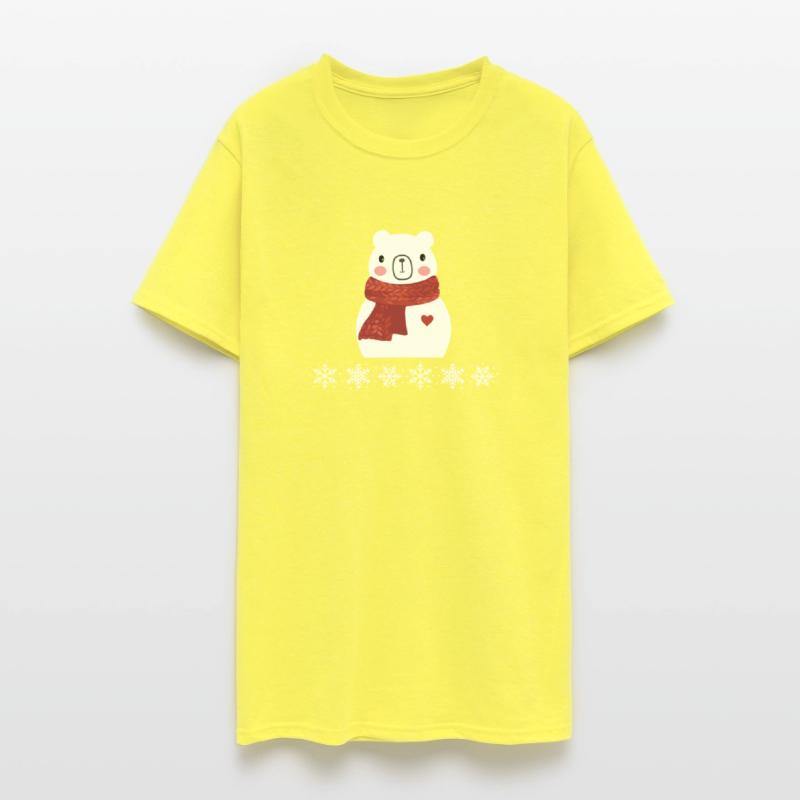 Polar bear as a snowman