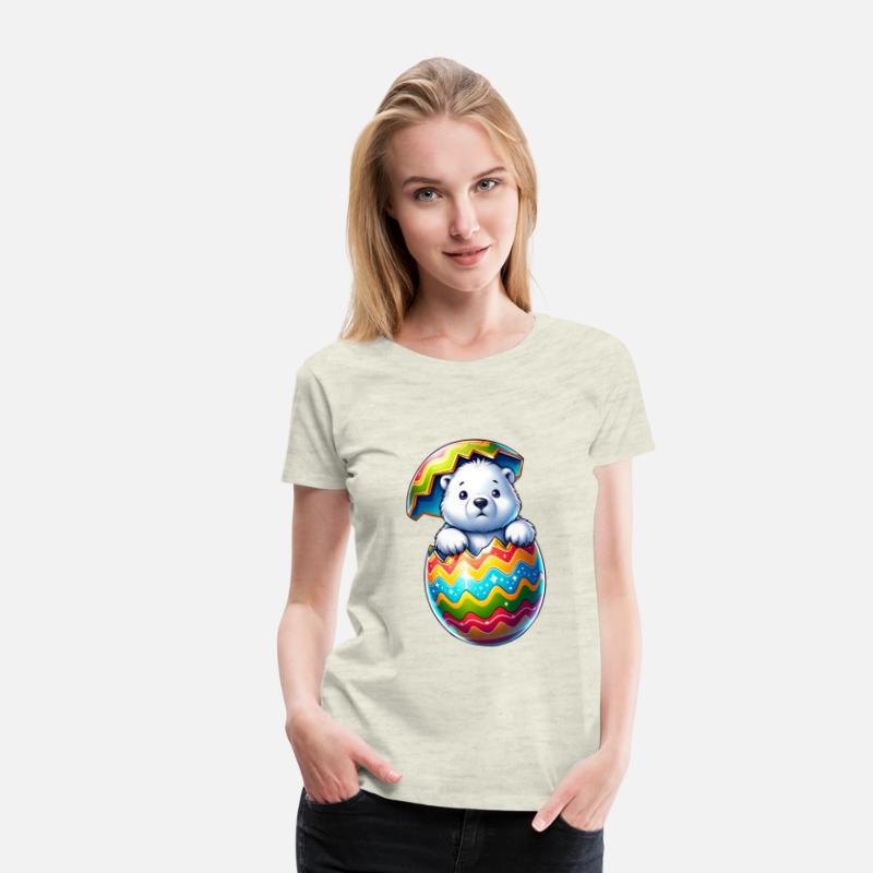 Polar Bear Hatching Easter Egg Cartoon