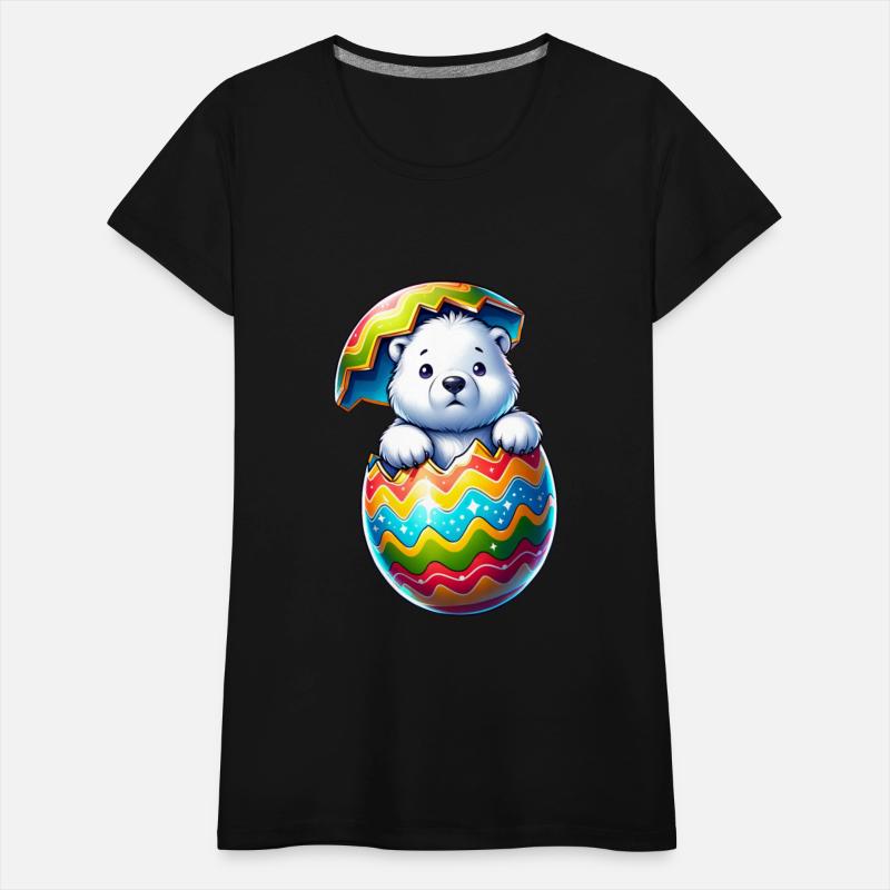 Polar Bear Hatching Easter Egg Cartoon
