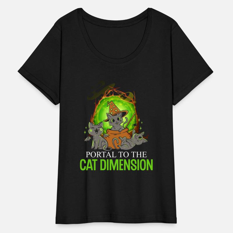 Portal To The Cat Dimension Kitten Witch Hat Cute