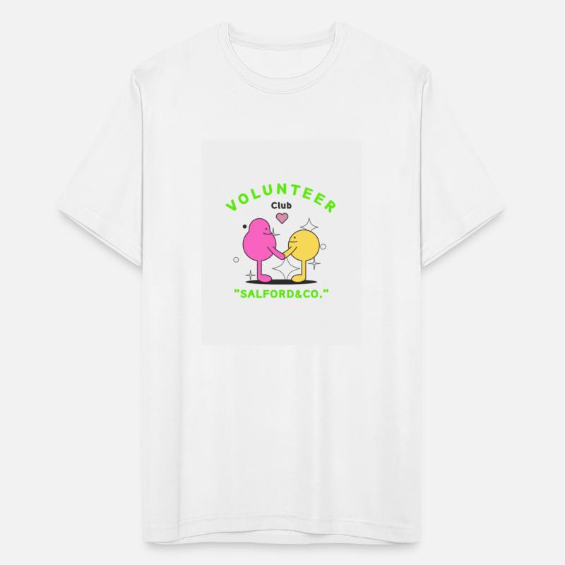 Purple Green Simple Volunteer T shirts