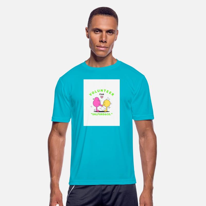 Purple Green Simple Volunteer T shirts