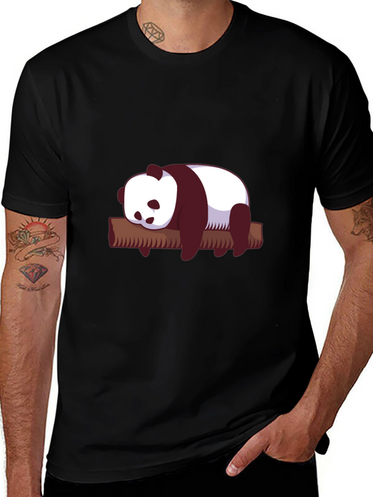 Cute Panda on Branch Graphic T-Shirt