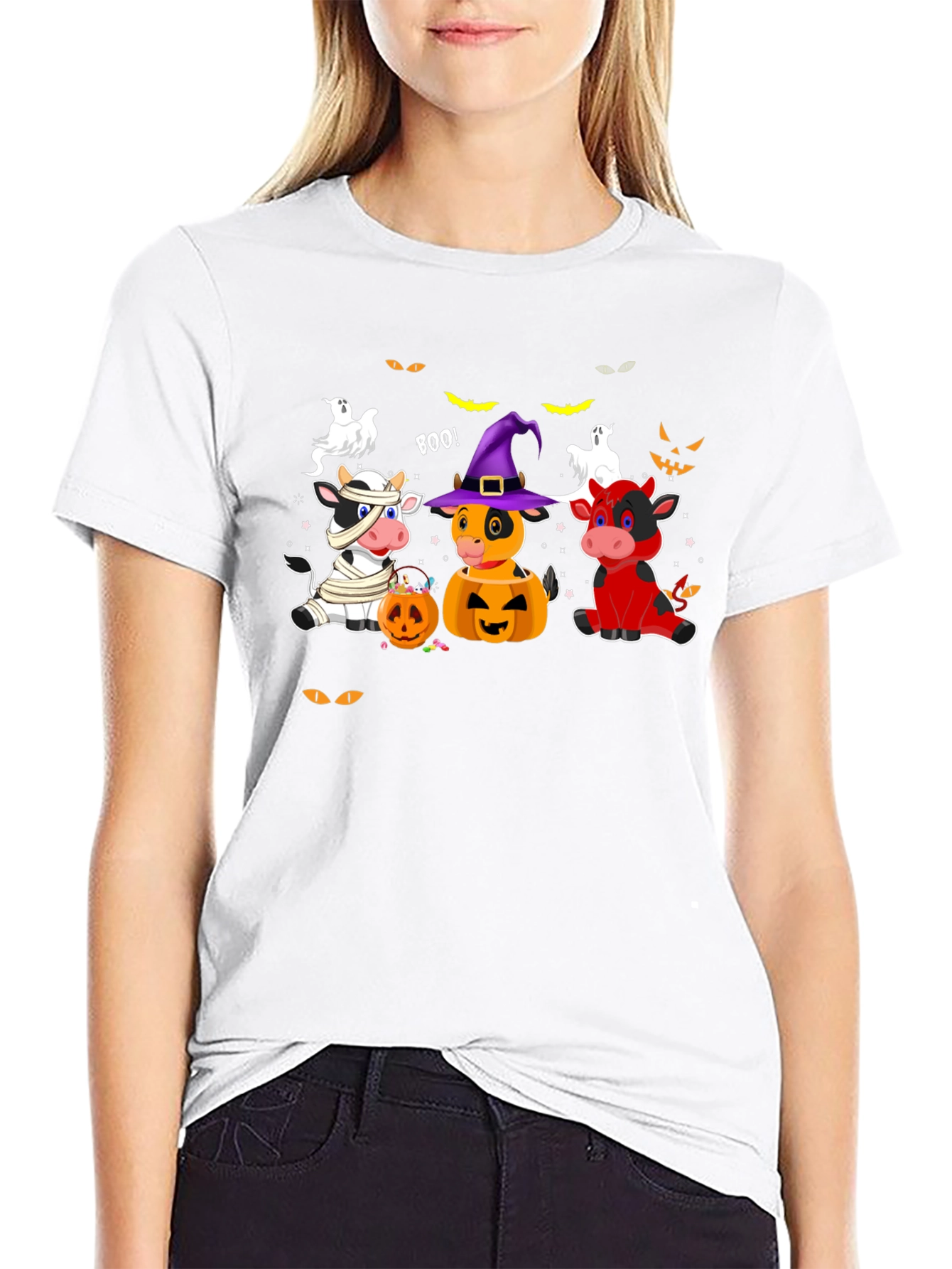 Halloween Cow T-Shirt - Boo!