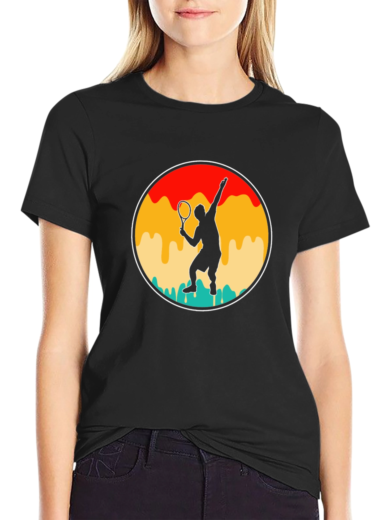 Retro Tennis Player T-Shirt - Serve in Style!