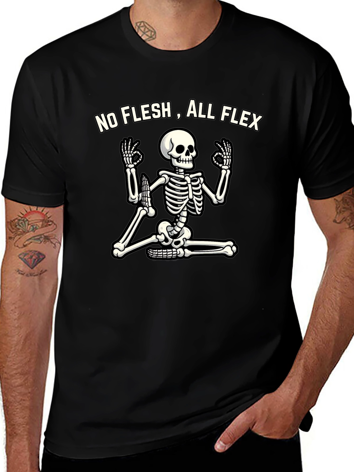 No Flesh All Flex Skeleton Yoga T-Shirt