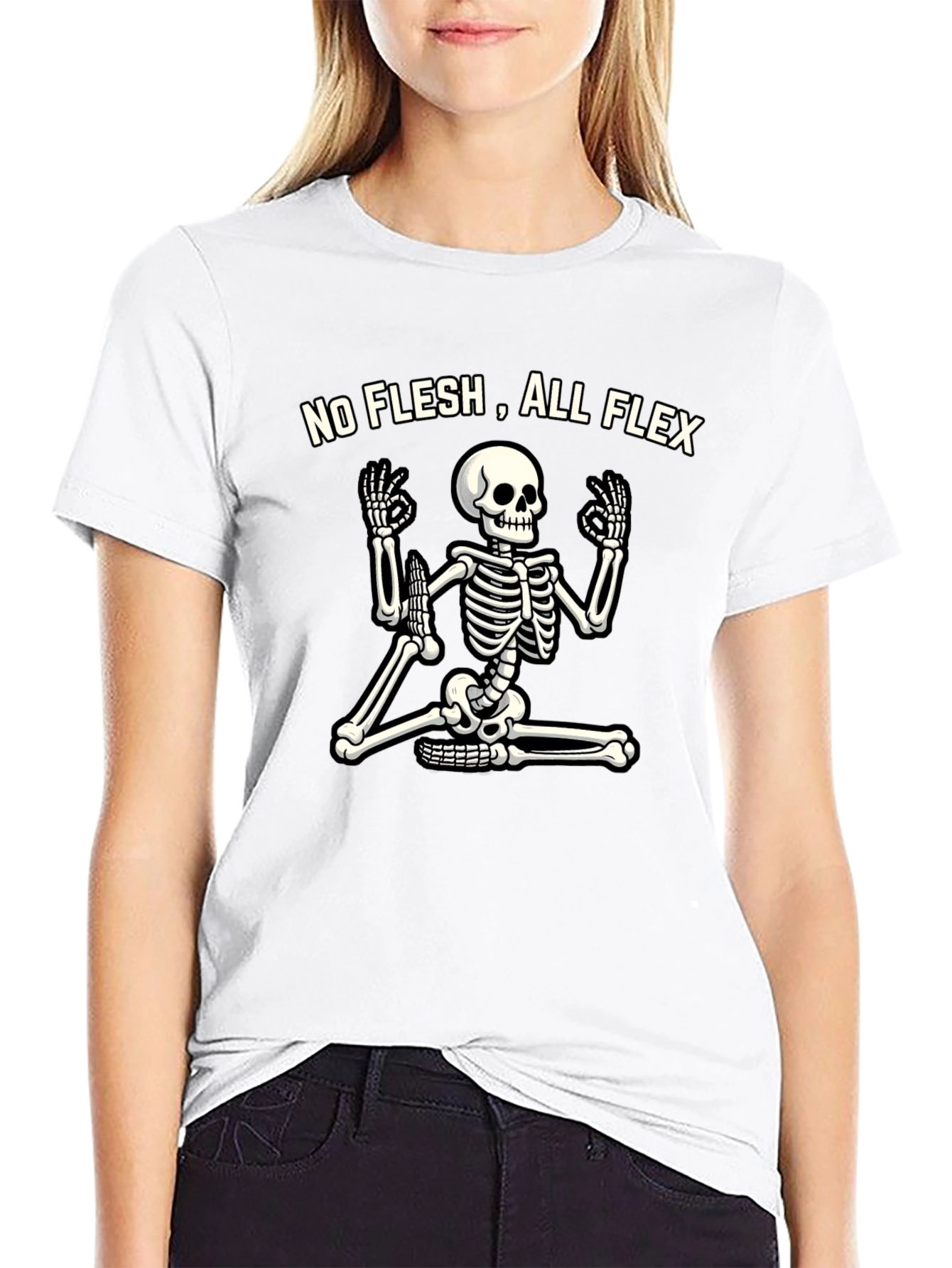 No Flesh All Flex Skeleton Yoga T-Shirt
