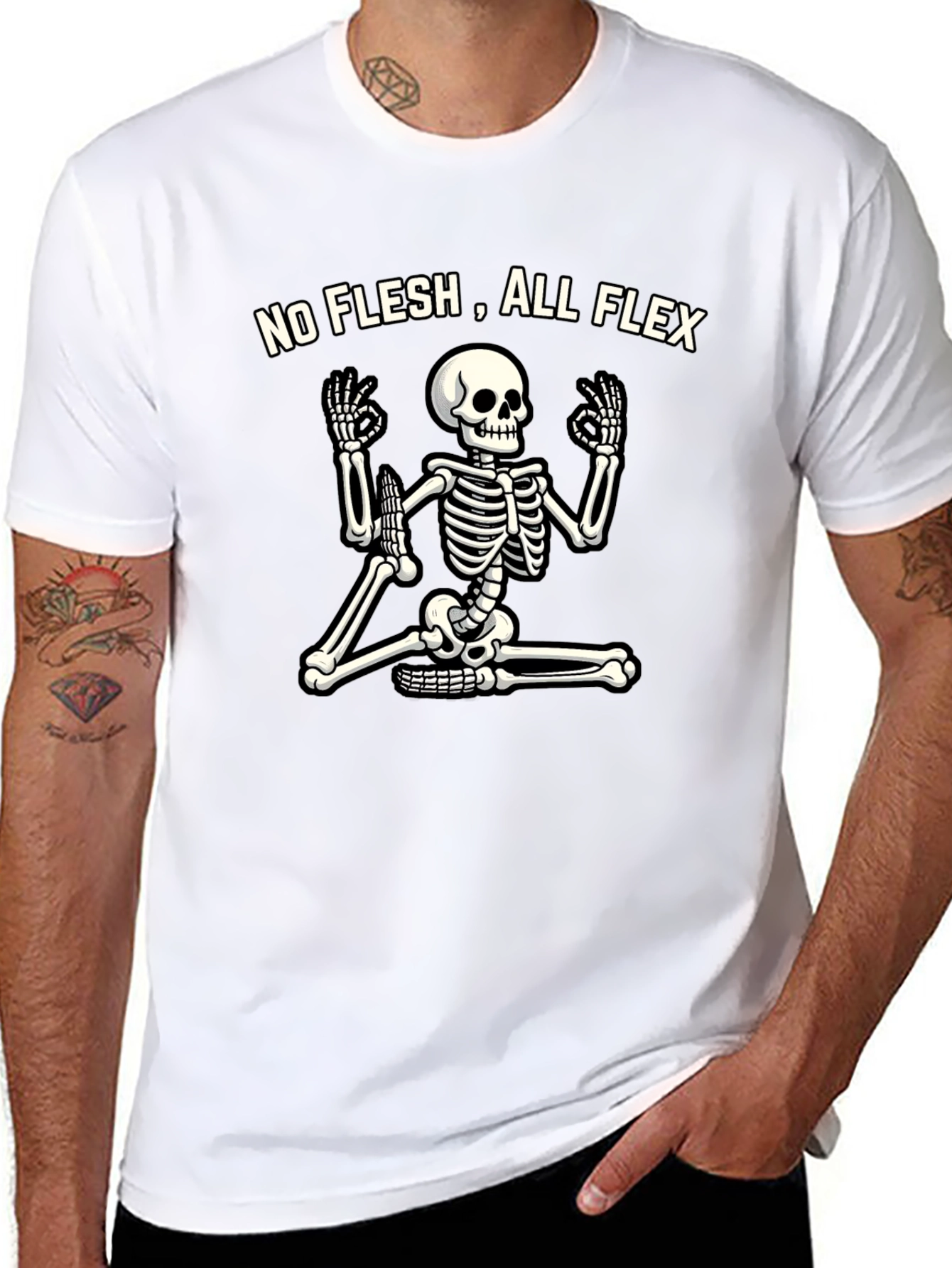 No Flesh All Flex Skeleton Yoga T-Shirt