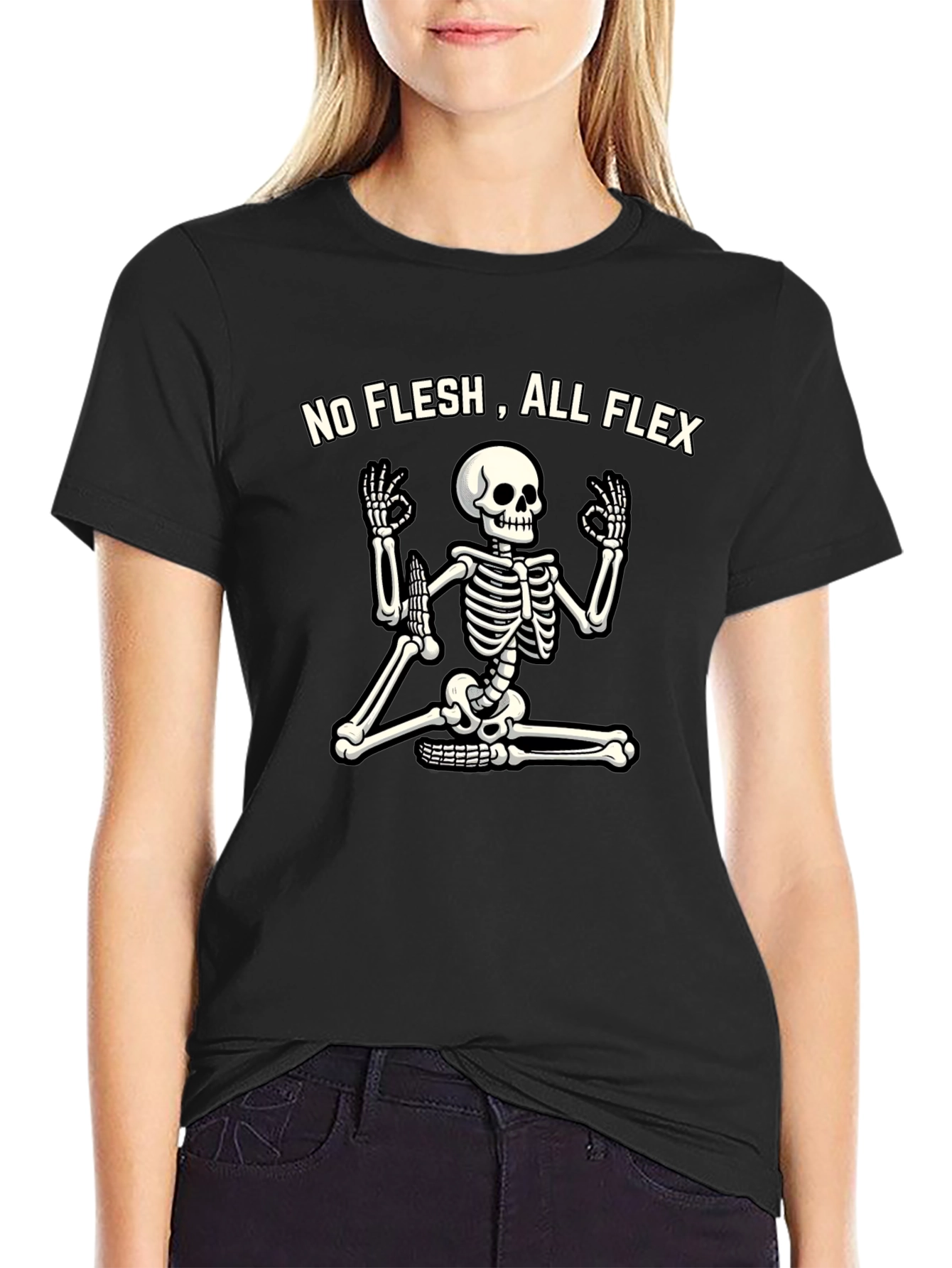 No Flesh All Flex Skeleton Yoga T-Shirt
