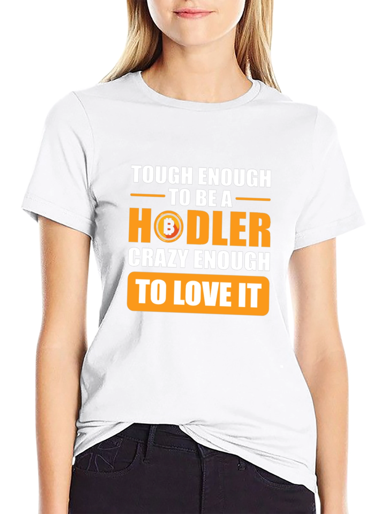 Tough Enough HODLer Bitcoin Black T-Shirt