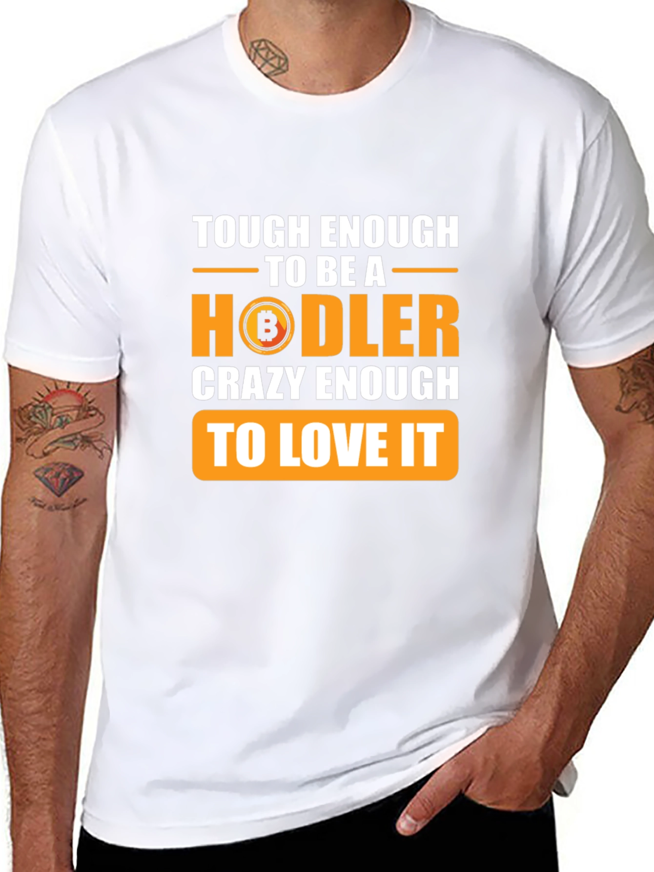 Tough Enough HODLer Bitcoin Black T-Shirt