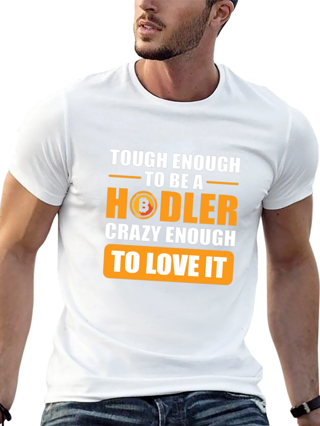 Tough Enough HODLer Bitcoin Black T-Shirt