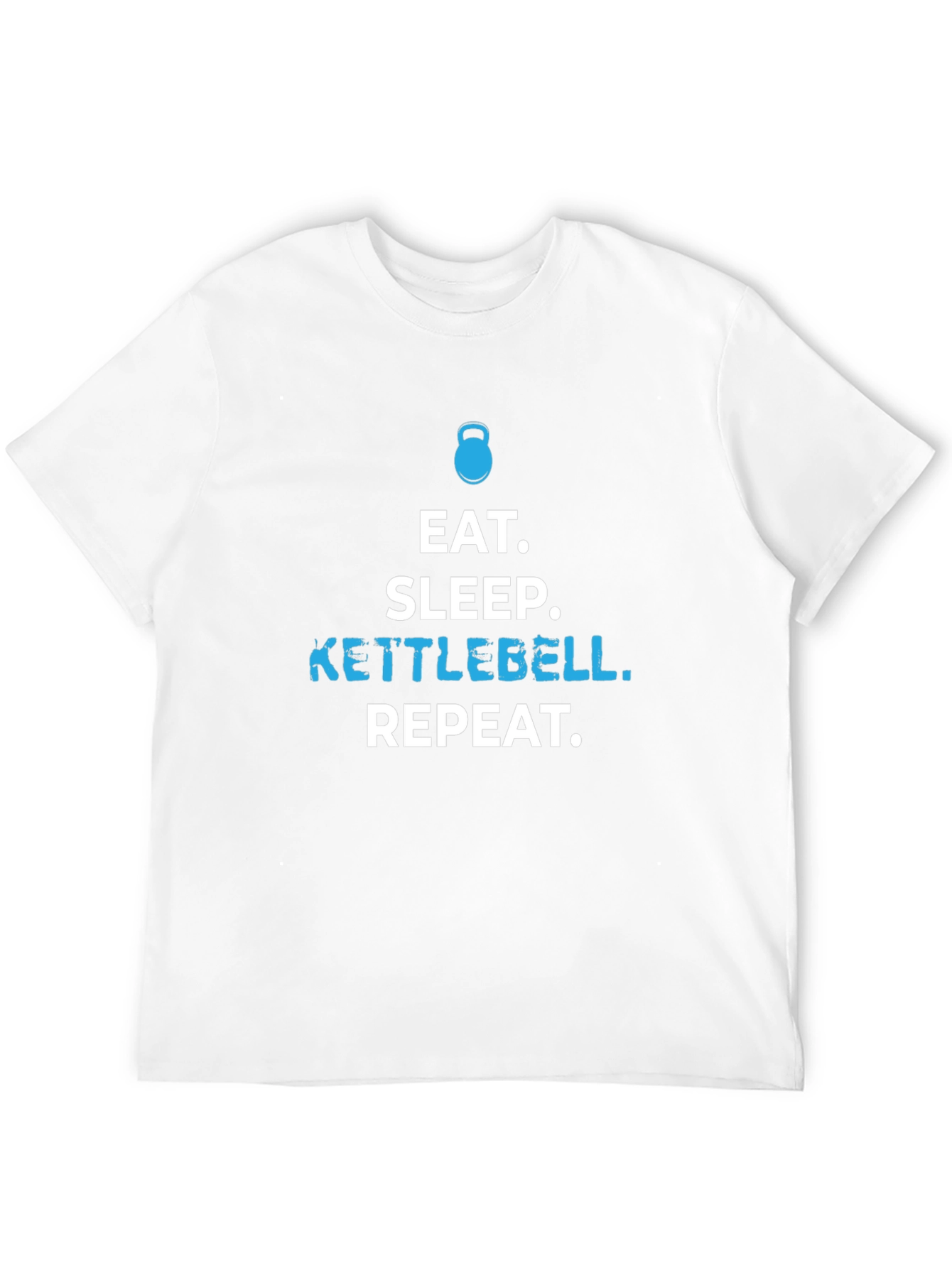 Eat Sleep Kettlebell Repeat Black Graphic T-Shirt