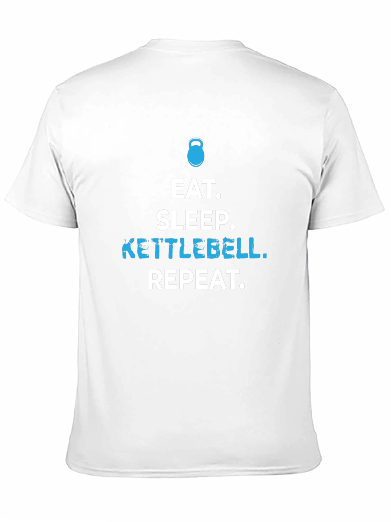 Eat Sleep Kettlebell Repeat Black Graphic T-Shirt